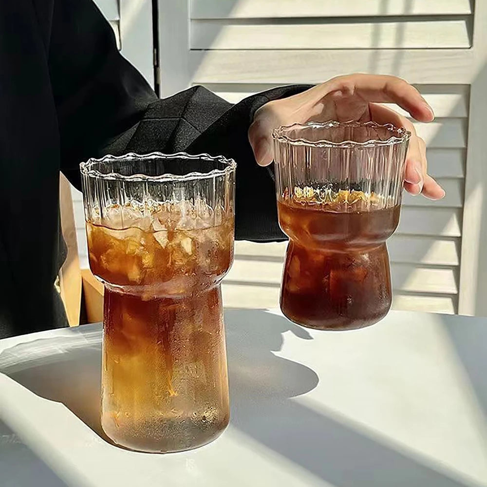 Clear Ripple Glass Cup