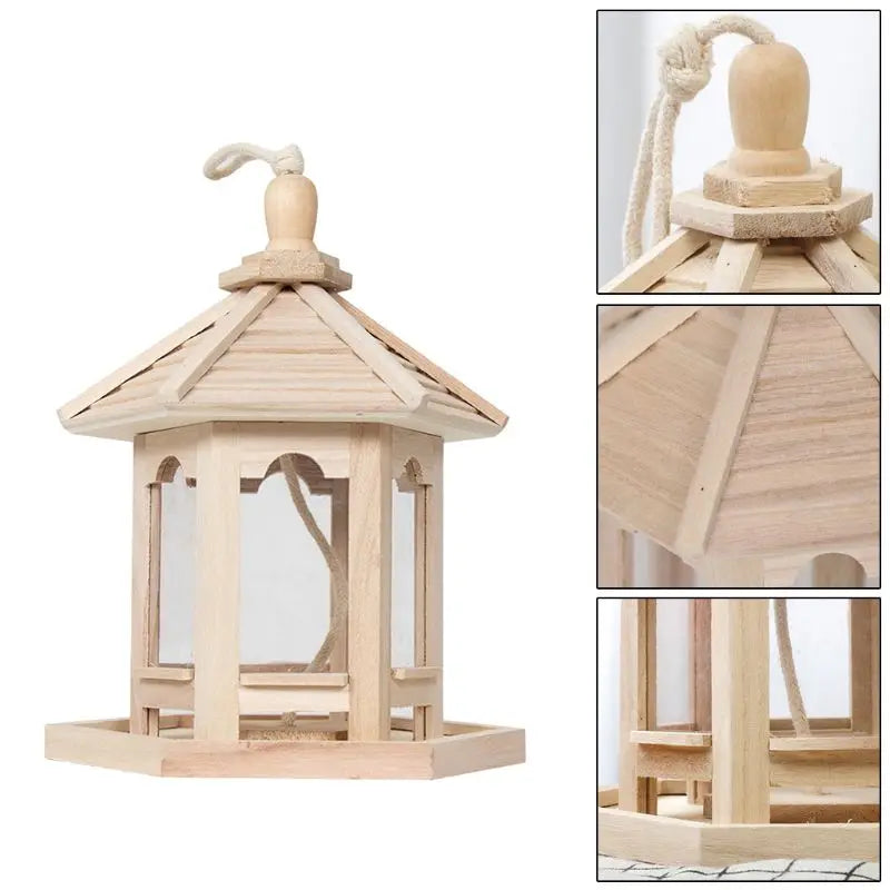 Large Capacity 1000ml Hanging Wild Bird Feed Dispenser