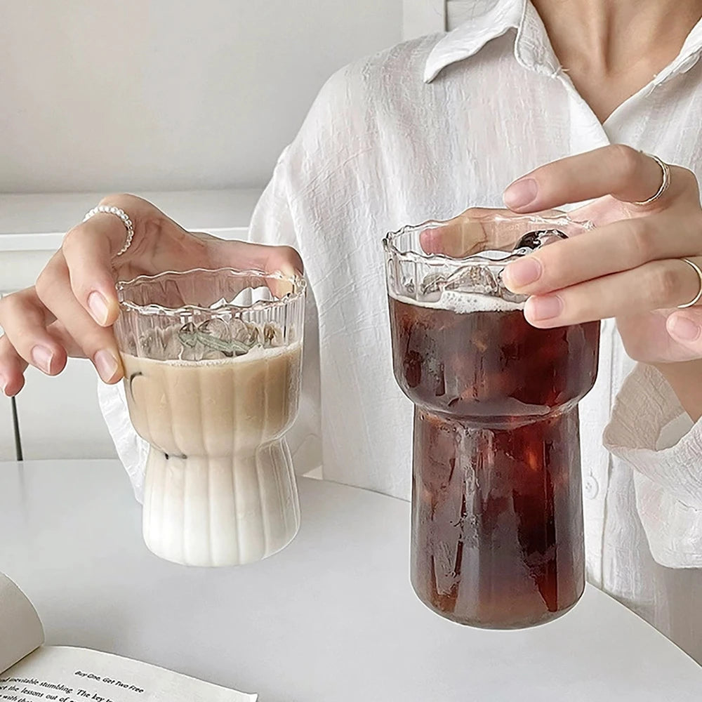 Clear Ripple Glass Cup