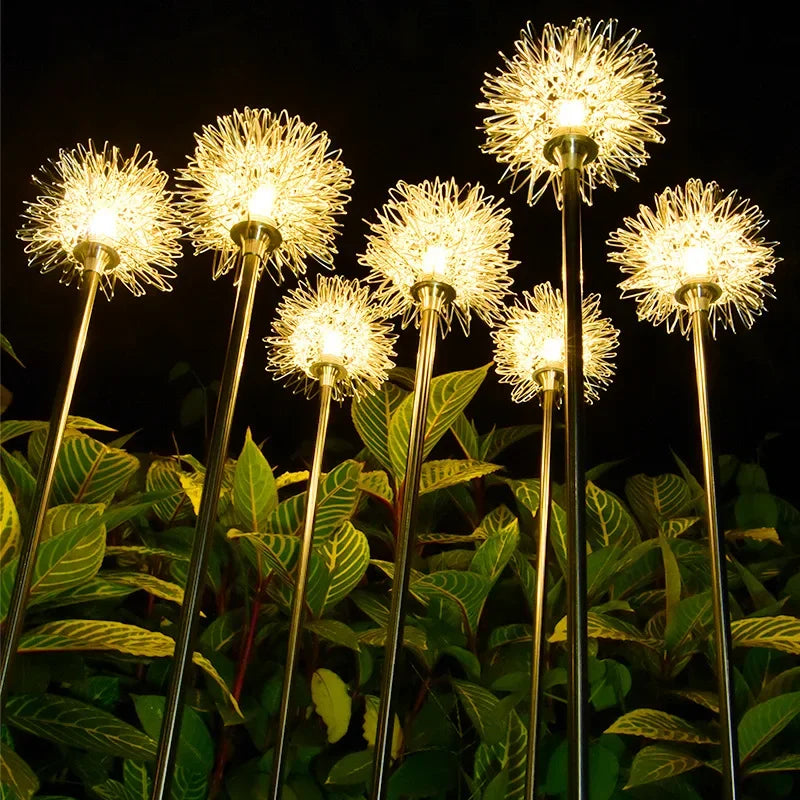 Dandelion Reed & Wheat Flowers Solar Garden Lights | Jscapes