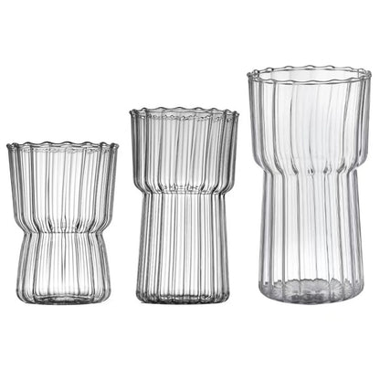 Clear Ripple Glass Cup