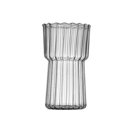 Clear Ripple Glass Cup