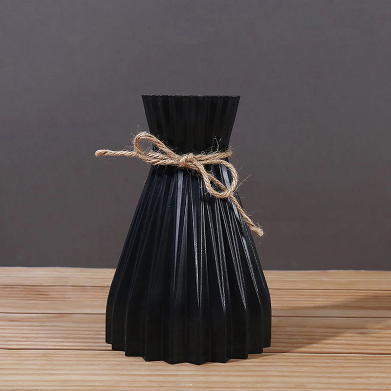 Black Ceramic-Inspired Plastic Vase | Jscapes Home and Garden