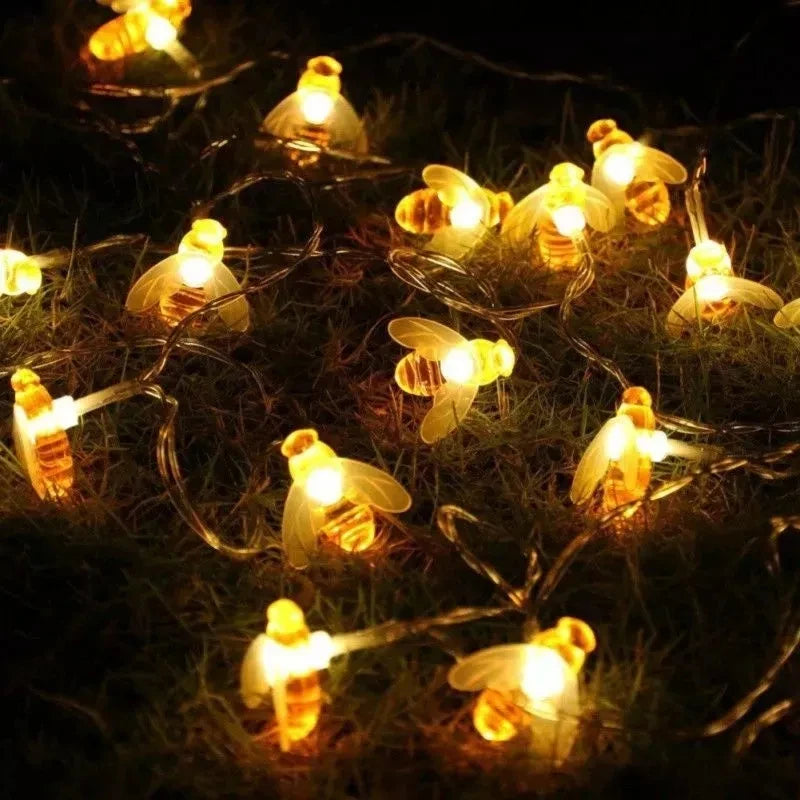 50 LED Honey Bee Solar String Lights | Jscapes Home and Garden