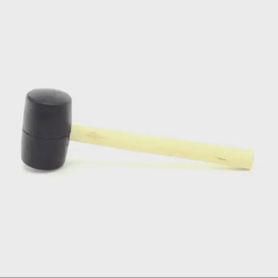 Home and Garden Black Rubber Mallet 